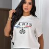 CAMISETA BLANCA ESTAMPADA DAMA