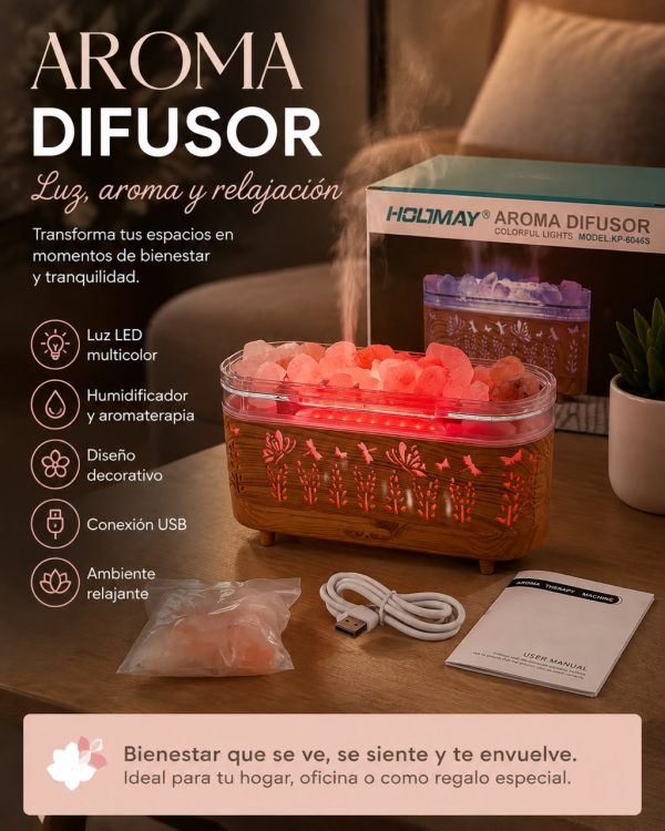 AROMA DIFUSOR CON LUZ LED 🌿✨